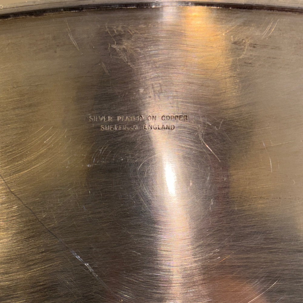 Sale-Elegant Silver Plated over Copper Decorative Tray - Picture 9 of 14